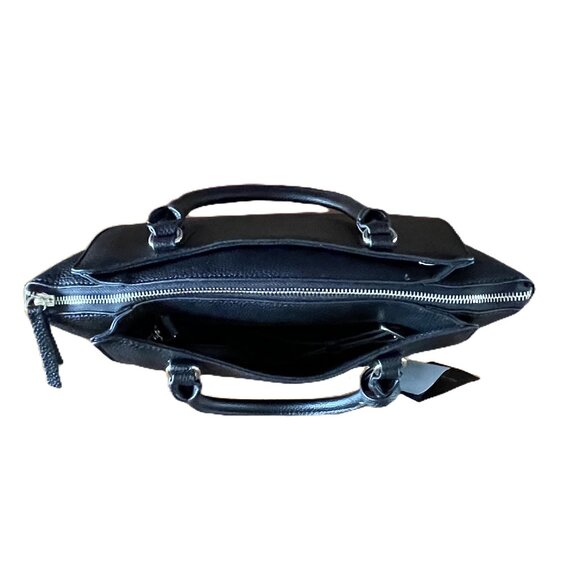 NWT Nine West Josie Jet Set Satchel Crossbody Purse Faux Leather Black - Picture 5 of 7